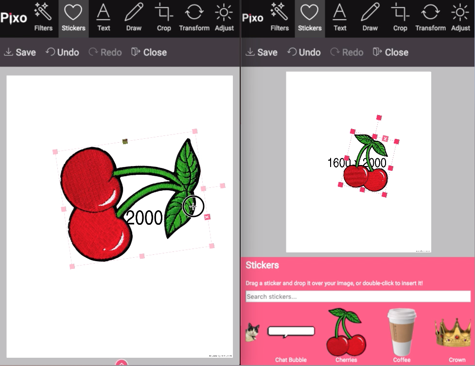 Improved Property panel Pixo Image Editor